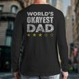 Worlds Okayest Dad Vintage Style Long Sleeve T-Shirt Back Print