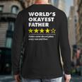 Worlds Okayest Father Dad Joke Review For Fathers Day Long Sleeve T-Shirt Back Print Worlds Okayest Father Dad Joke Review For Fathers Day Long Sleeve T-Shirt Back Print