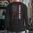 Yorkie Dog Vintage US American Flag Yorkie Dad Fathers Day Long Sleeve T-Shirt Back Print