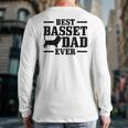 Basset Dad Dog Papa Basset Hound Men Long Sleeve T-Shirt Back Print