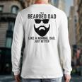 Bearded Dad Beard Humor Superhero Long Sleeve T-Shirt Back Print