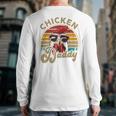 Chicken-Shirt Rooster Daddy Vintage Farmer Dad Father Long Sleeve T-Shirt Back Print