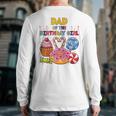 Dad Of The Birthday Girl Candyland Colorful Lollipop Party Long Sleeve T-Shirt Back Print