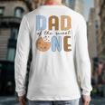 Dad Of The Sweet One Cookies And Milk 1st Birthday Party Long Sleeve T-Shirt Back Print