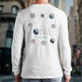Daddy Houston We Have One Year Old Space Theme 1st Birthday Long Sleeve T-Shirt Back Print