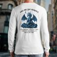 Dads Are Like Dragons Legendary Protective Fatherhood Long Sleeve T-Shirt Back Print