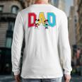 Disney Mickey And Friends Mickey Minnie Dad Collegiate Logo Long Sleeve T-Shirt Back Print