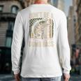 Don't Be A Dumb Bass Fish Camo American Flag Dad Jokes Long Sleeve T-Shirt Back Print