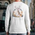 Fast Food Deer Hunting Hunter Dad Tail Buck Long Sleeve T-Shirt Back Print