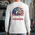 I'm Hooker On The Weekends Dirty Bass Dad Fishing Long Sleeve T-Shirt Back Print