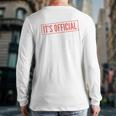 It's Official I'm The Favorite Daughter From Dad Mom Long Sleeve T-Shirt Back Print It's Official I'm The Favorite Daughter From Dad Mom Long Sleeve T-Shirt Back Print