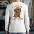 I Love My Cavapoo For Mom Dad Kids Long Sleeve T-Shirt Back Print