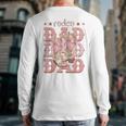 Rodeo Dad Pink Boots Coquette Cow-Girl Birthday Party Long Sleeve T-Shirt Back Print