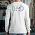 Unicorn Dad First Birthday Girl Family Matching Mama Party Long Sleeve T-Shirt Back Print
