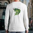 Youth Boy My Lucky Fishing-Shirt Bass Fish Dad Long Sleeve T-Shirt Back Print