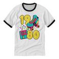 1980 Retro Raised In The 80s Old School Nostalgia Vibes Unisex Cotton Ringer T-Shirt