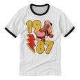 1987 Retro Roller Skate Vintage 80s Nostalgia Collector Unisex Cotton Ringer T-Shirt