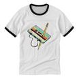 70s 80s 90s Retro Party Costume Nostalgia Cassette Unisex Cotton Ringer T-Shirt