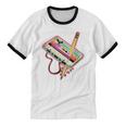 80s 90s Retro Halloween's Party Costume Nostalgia Cassette Unisex Cotton Ringer T-Shirt