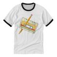 80's 90's Retro Music Party Costume Nostalgia Cassette Unisex Cotton Ringer T-Shirt