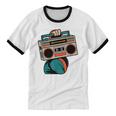 80s 90s Retro Party Costume Nostalgia Boombox Music Hip Hop Unisex Cotton Ringer T-Shirt