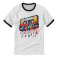 80s 90s Retro Party Costume Nostalgia Cassette Unisex Cotton Ringer T-Shirt
