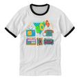 80's Vintage Cassette Tape Nostalgia Mixtape Era 1980s Retro Unisex Cotton Ringer T-Shirt