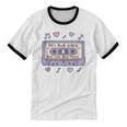 90s RNB Vibes Cassette – Retro Music Nostalgia RNB Cassette Unisex Cotton Ringer T-Shirt