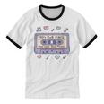 90s RNB Vibes Cassette – Retro Music Nostalgia RNB Cassette Unisex Cotton Ringer T-Shirt