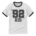 '92 Kid Perfect Vintage Retro Nostalgia Gear For Year 1992 Unisex Cotton Ringer T-Shirt
