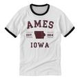 Ames Iowa Est 1864 Nostalgia Premium Tri-Blend Unisex Cotton Ringer T-Shirt Ames Iowa Est 1864 Nostalgia Premium Tri-Blend Unisex Cotton Ringer T-Shirt