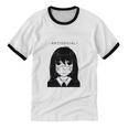 Anime Antisocial Introvert I Hate People Anti Social EMD Unisex Cotton Ringer T-Shirt Anime Antisocial Introvert I Hate People Anti Social EMD Unisex Cotton Ringer T-Shirt