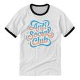 Anti-Social Club Introvert Humor Unisex Cotton Ringer T-Shirt