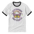 Antisocial Butterfly Groovy t For Introvert Men Women Girls Unisex Cotton Ringer T-Shirt Antisocial Butterfly Groovy t For Introvert Men Women Girls Unisex Cotton Ringer T-Shirt