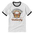 Antisocial Butterfly Tee For Introvert Men Women Girls Unisex Cotton Ringer T-Shirt