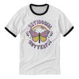 Antisocial Butterfly Tees For Introvert Men Women Girls Unisex Cotton Ringer T-Shirt