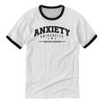 Anxiety University Anxious Antisocial Introvert Unisex Cotton Ringer T-Shirt Anxiety University Anxious Antisocial Introvert Unisex Cotton Ringer T-Shirt