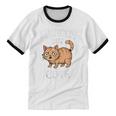 Anxious But Cute Anxiety Meme Cat Lover Introvert For Men Women Unisex Cotton Ringer T-Shirt
