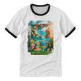 Aqua In The Skies Frutiger Aero Unisex Cotton Ringer T-Shirt Aqua In The Skies Frutiger Aero Unisex Cotton Ringer T-Shirt