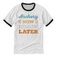 Archery Now Minimal Socializing Introvert Vintage Unisex Cotton Ringer T-Shirt Archery Now Minimal Socializing Introvert Vintage Unisex Cotton Ringer T-Shirt