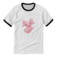 Axolovert Axolotl Humor Salamander Introvert Unisex Cotton Ringer T-Shirt