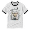 Back Off – Sheep Baa Crow Caw Pun For Introverts Unisex Cotton Ringer T-Shirt