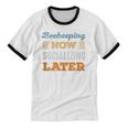 Beekeeping Now Minimal Socializing Introvert Vintage Unisex Cotton Ringer T-Shirt Beekeeping Now Minimal Socializing Introvert Vintage Unisex Cotton Ringer T-Shirt