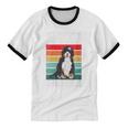Bernedoodle Dog Introvert Bernedoodle Unisex Cotton Ringer T-Shirt