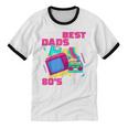 The Best Dads Are 80s Kids 80s Dad Nostalgia Unisex Cotton Ringer T-Shirt The Best Dads Are 80s Kids 80s Dad Nostalgia Unisex Cotton Ringer T-Shirt