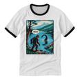 Bigfoot Sasquatch Loch Ness Monster Introvert Bruh Unisex Cotton Ringer T-Shirt
