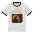 Bigfoot Saturday Morning Nostalgia Unisex Cotton Ringer T-Shirt
