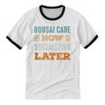 Bonsai Care Now Minimal Socializing Introvert Vintage Unisex Cotton Ringer T-Shirt