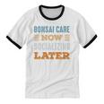 Bonsai Care Now Minimal Socializing Introvert Vintage Unisex Cotton Ringer T-Shirt