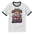 Book Lover Owl Reading Books Introvert Bookworm Unisex Cotton Ringer T-Shirt